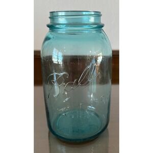 Vintage Aqua Blue Ball Perfect Mason Quart 1qt Jar #7